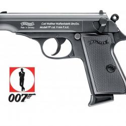 Pistolet de défence à blanc  WALTHER  PP 9 mm ** Réplique du célèbre PPK  de James Bond 007 **