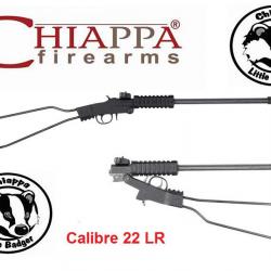 Carabine CHIAPPA // LITTLE  BADGER 22 LR mono-coup et Pliante