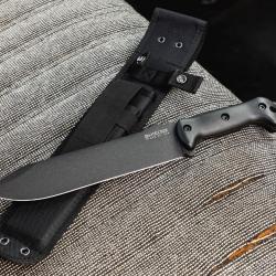 Couteau de Survie Ka-bar Becker Combat Acier Carbone 1095 Cro-Van Manche Grivory Made In USA BKR9