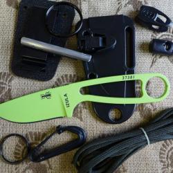 Couteau ESEE Izula Venom Green with Kit Acier carbone 1095 Made In USA ESIZVGKIT