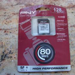 carte mémoire haute performance 128 GB + Full HD vidéo  NEUVE !!! - CLASSE 10