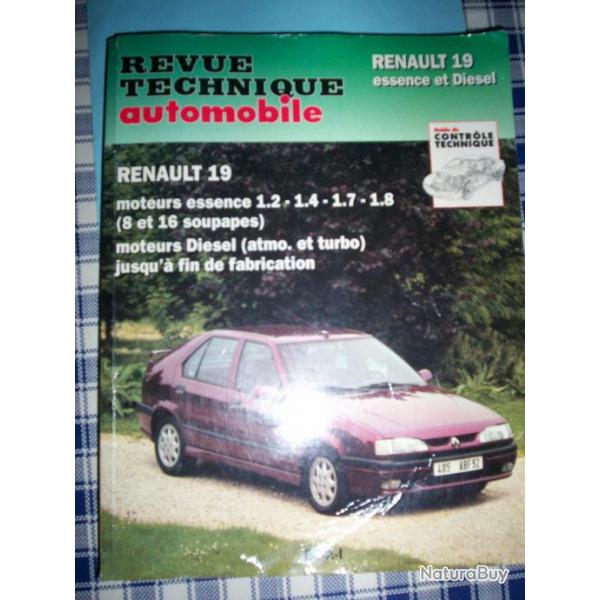 Revue technique automobile  renault 19 essence et diesel.