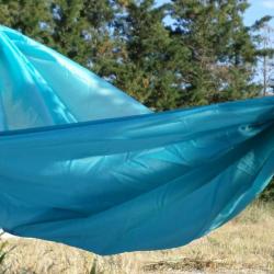 14,90 $ Hamac toile de parachute pratique et confortable,randonnée,fourgon,bateau,camping ( Bleu)