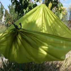 14,90 $ Hamac toile de parachute pratique et confortable,randonnée,fourgon,bateau,camping (Vert)