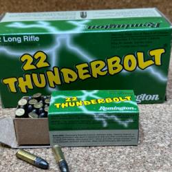 1 Carton de 500 balles Remington cal.22 lr Thunderbolt . 10 boites