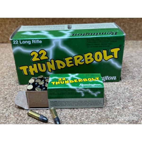 1 Carton de 500 balles Remington cal.22 lr Thunderbolt . 10 boites