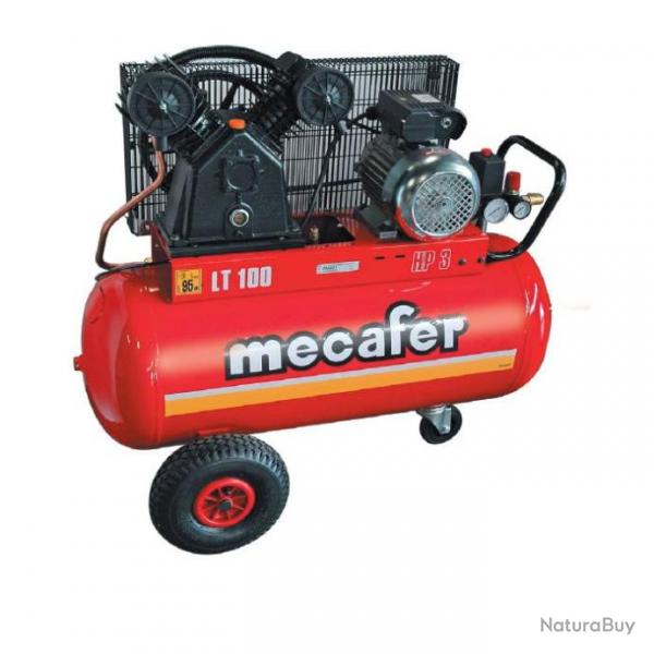 Compresseur 3CV 100 litres bicylindre TWENTY Mecafer