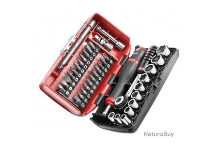 32pcs Coffret de douilles de 5 à 14mm et embouts de vissage 1//4
