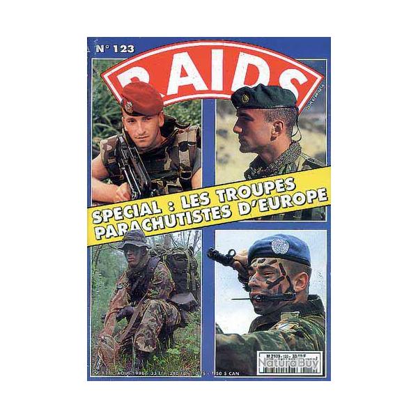 Raids 123 aot 1996. les troupes parachutistes d'europe.almendin 2 en centrafrique, 35e rap ,