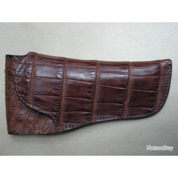 HOLSTER REVOLVER CUIR ALLIGATOR (MADE IN USA)