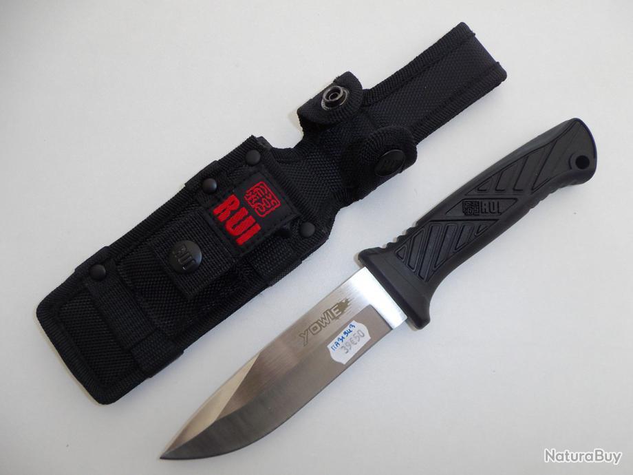 Couteau Tactique noir avec étui de ceinture Powergun Airsoft