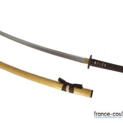 Sabre KATANA  Lame  MARU ( Bois Naturel et Marron )