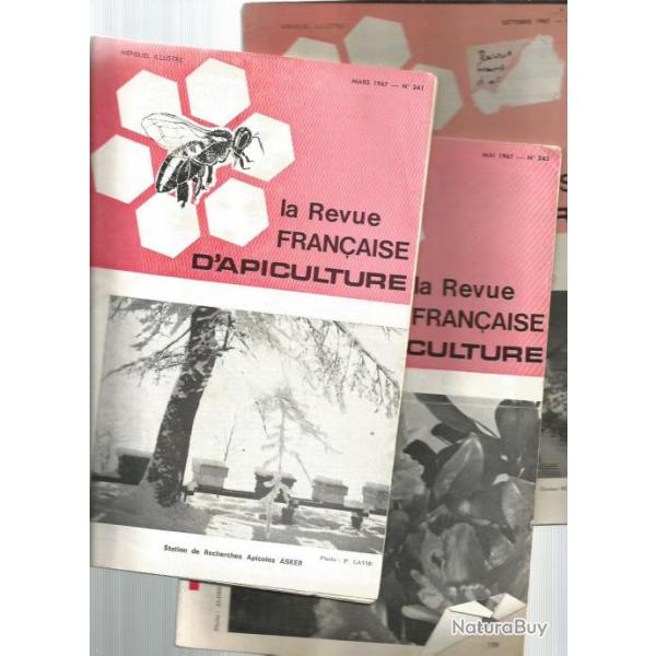 revue franaise d'apiculture , 3 numros de 1967. abeilles , miel