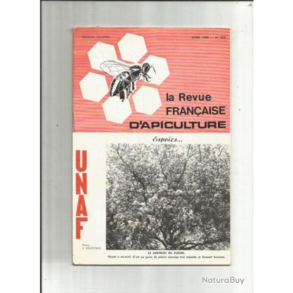 revue franaise d'apiculture n 253 d'avril 1968. abeilles , miel