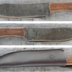 Couteau Bushcraft Condor Hudson Bay Knife Acier Carbone 1075 Manche Bois Etui Cuir  CTK24094HC