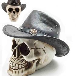 Crâne tête de mort cowboy