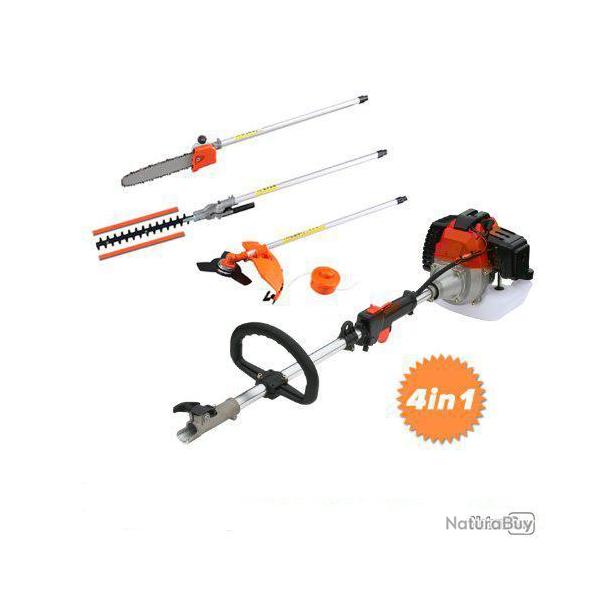 Superbe Kit dbroussailleuse complet orange 4 en 1 taille-haie trononneuse Neuf brush cutter new