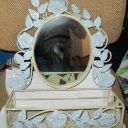 ANCIEN MIROIR VIDE-POCHE STYLE ART NOUVEAU