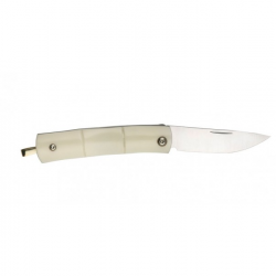 Couteau de poche Mcusta BAMBOO MONEY CLIP manche 8 cm corian blanc