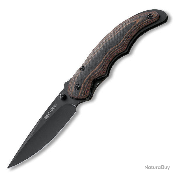 Couteau pliant "Endorser" lame noire Columbia River manche 10.5cm