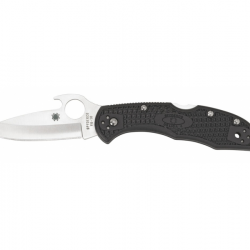 Couteau pliant Spyderco DELICA WAVE manche nylon / fibre de verre noir 11 cm