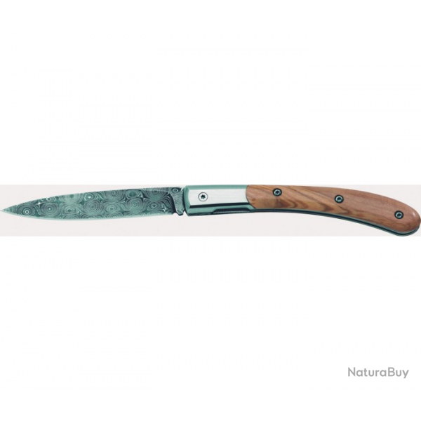 Couteau Pliant Fox Production lame damas manche 9 cm olivier