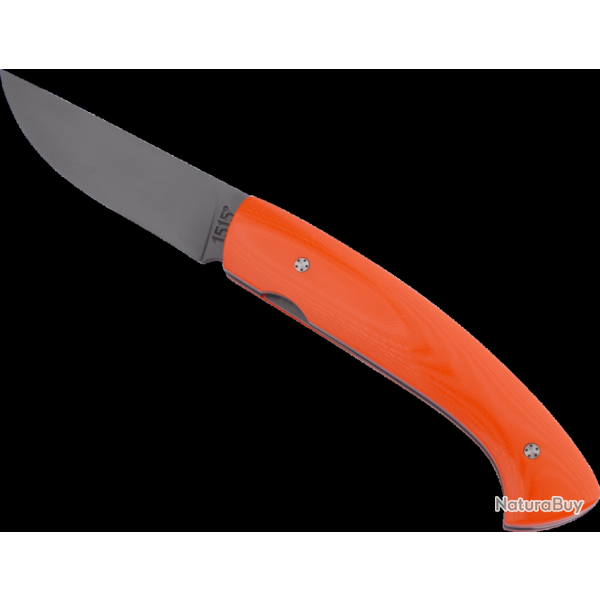 Couteau pliant 1515 manche G10 carbone kevlar orange 11,5 cm