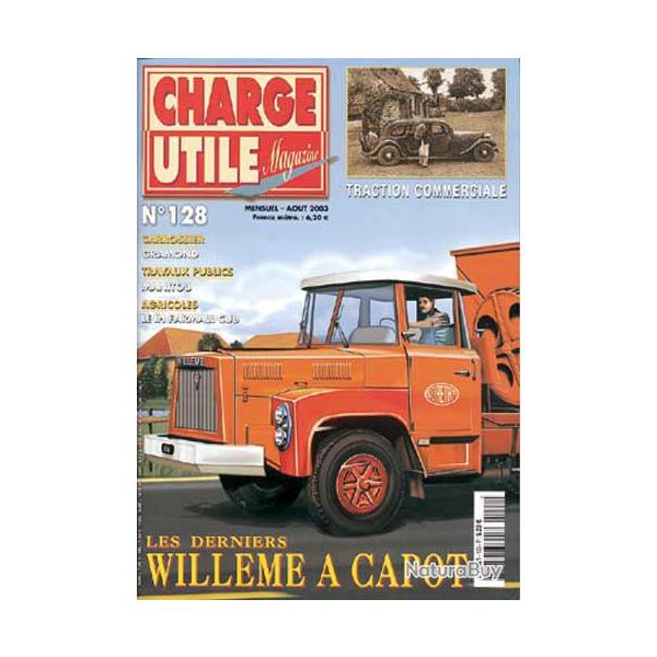 charge utile 128. farmall, bouglione ,willme, manitou, cij, autopompes, citroen, grues arme