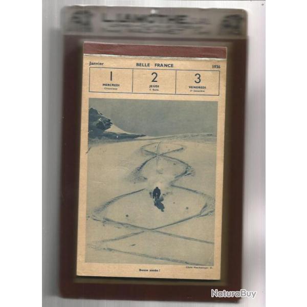 phmride , calendrier 1936. des tablissements lamothe  mazamet tarn, laine , cuirs et peaux