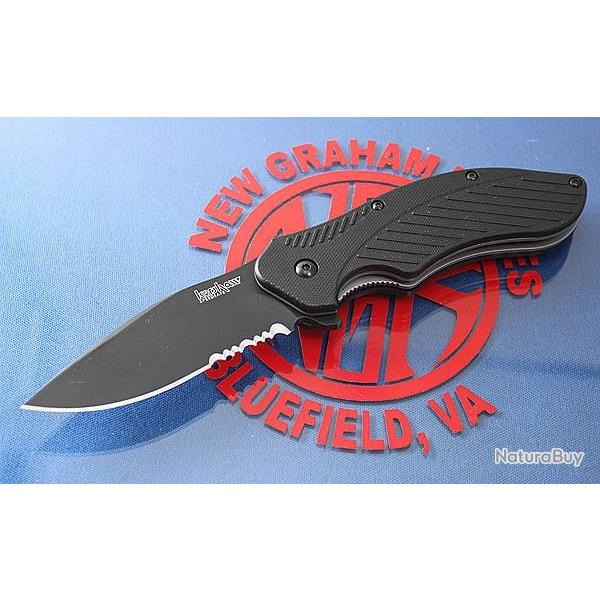 Couteau Kershaw Clash Assisted Opening Lame Acier 8Cr13Mov Serrated Manche FRN KS1605CKTST