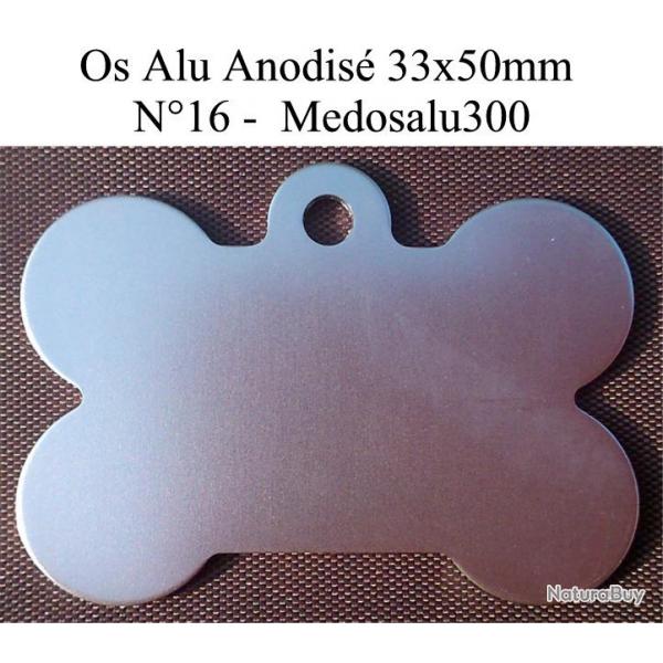 Mdaille pour animaux chien forme os