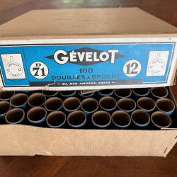 Boîte de 100 douilles à broche de calibre 12 Gévelot