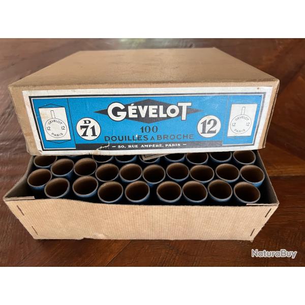 Bote de 100 douilles  broche de calibre 12 Gvelot