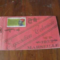 vintage livre carte postale exposition  coloniale 1922 marseille