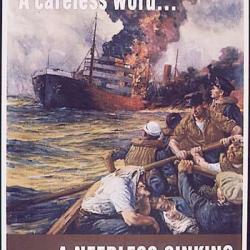 Affiche Propagande US WW2 naufrage !!!!!!!!!!!!!!!