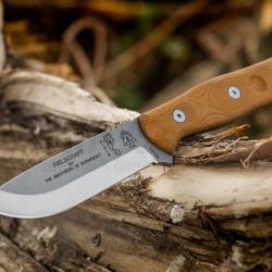 Couteau Bushcraft de Survie TOPS KNIVES B.O.B. Brothers of Bushcraft Carbone 1095 Made USA TPBROSTBF