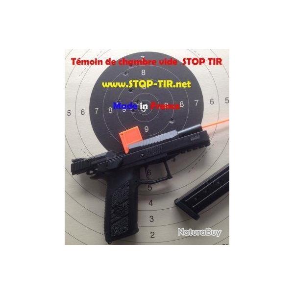 STOP TIR original version "SHOOTER" PACK 3 Orange Long - MADE IN FRANCE - pour tir sportif