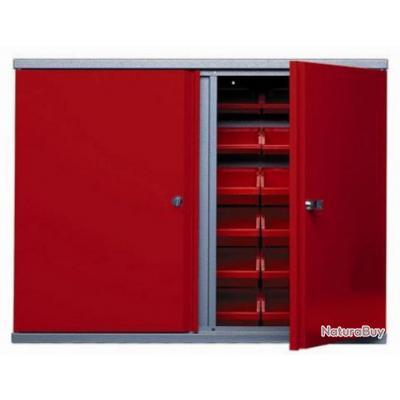 Kupper Armoire Murale Long 80cm 2 Portes Et 36 Boites De Rangement Rouge Armoire Etagere Desserte 2244397