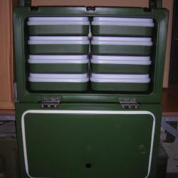 RARE ORIGINAL AUTHENTIQUE US ARMY CAMBRO CAMTAINER CAMCARRIER SYSTEM THERMO GREEN COMPLET NEUF !!!!