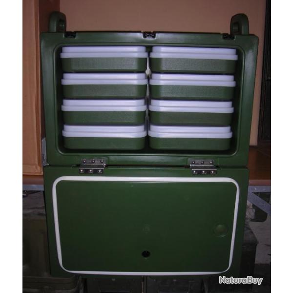 RARE ORIGINAL AUTHENTIQUE US ARMY CAMBRO CAMTAINER CAMCARRIER SYSTEM THERMO GREEN COMPLET NEUF !!!!