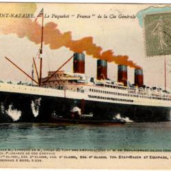 CPA -Marine -SAINT -  NAZAIRE Le Paquebot " France " de la Cie Generale N°1251