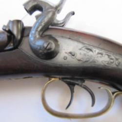 Superbe Pistolet de vénerie 1840/1850 à double canon, rare dans cet état. BEST OF THE BEST