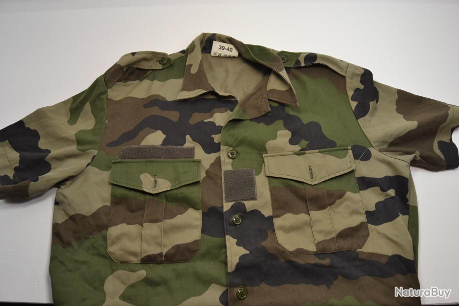 Chemise Militaire Guy Leroy Armée Française - Taille 43 (XL), Coton, Neuve Avec étiquettes, Beige