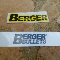 Magnifique lot d'autocollants BERGER Bullets modèle 2