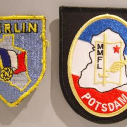 Deux écussons BERLIN-MMFL-POTSDAM-GUERRE FROIDE