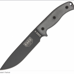 Couteau ESEE Model 6 Tactical Acier Carbone 1095 Manche Micarta Etui Kydex Made In USA ES6PTG