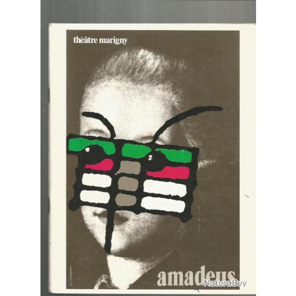 Amadus. programme thatre marigny 1982.