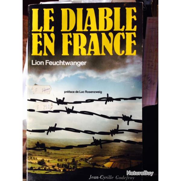 LIVRE "LE DIABLE EN FRANCE" DE LION FEUCHTWANGER