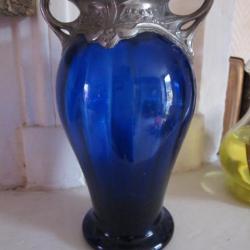 Vase art déco en verre de couleur