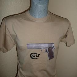 T SHIRT pistolet  COLT 1911 Original ( 45 ACP 11,43 mn USA tee-shirt AIRSOFT PAINTBALL